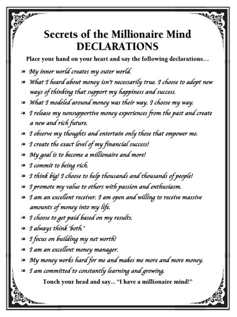 www.millionairemindbook.com|millionaire mind declarations pdf.